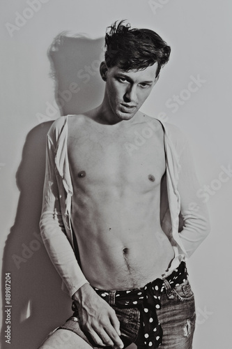 Plakat w ramie Stylish, thin young man