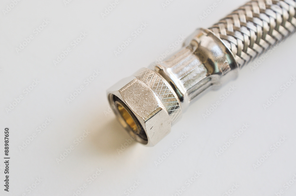 Faucet connector on white background Faucet connector on white background