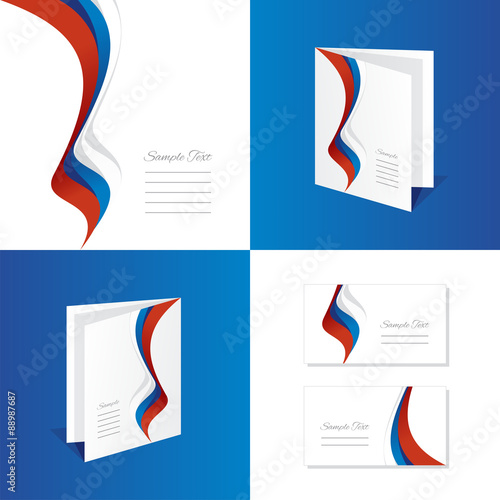 Abstract Russia brochure leaflet folder cover business card