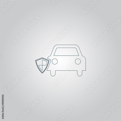 vehicle shield over gray background vector illustration photo