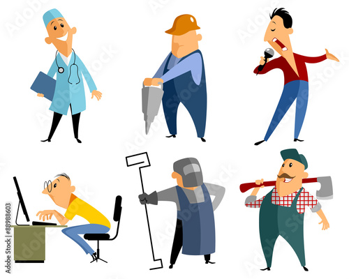 Six profession people