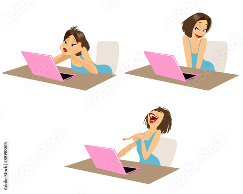 Young girl with laptop