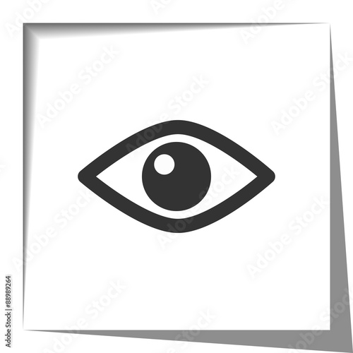 Eye icon with cut out shadow effect