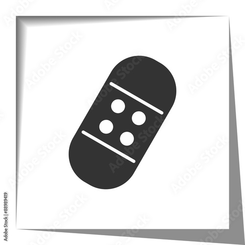 Band Aid icon with cut out shadow effect
