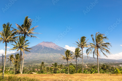 Simbung volcano in Java in Indonesia