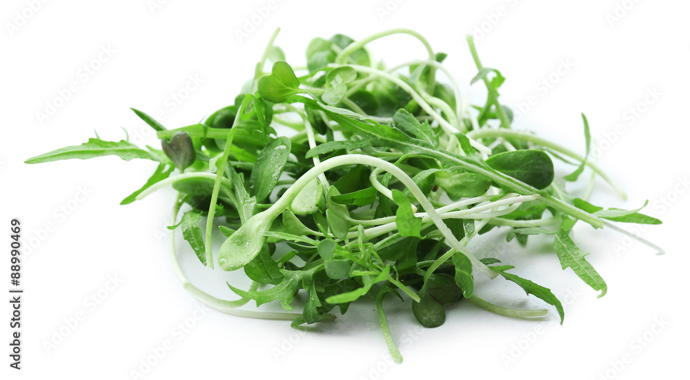 Fresh mixed green salad isolated on white Fresh mixed green salad isolated on white