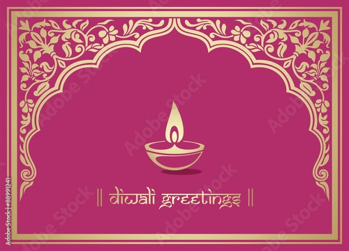 Oil lamp, Diwali greetings , royal Rajasthan, India