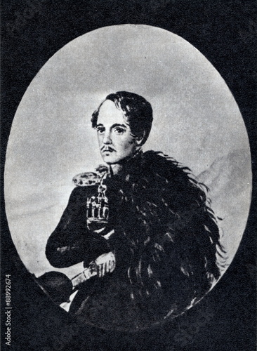 Mikhail Lermontov, russian poet (self-portrait, 1837)
 photo