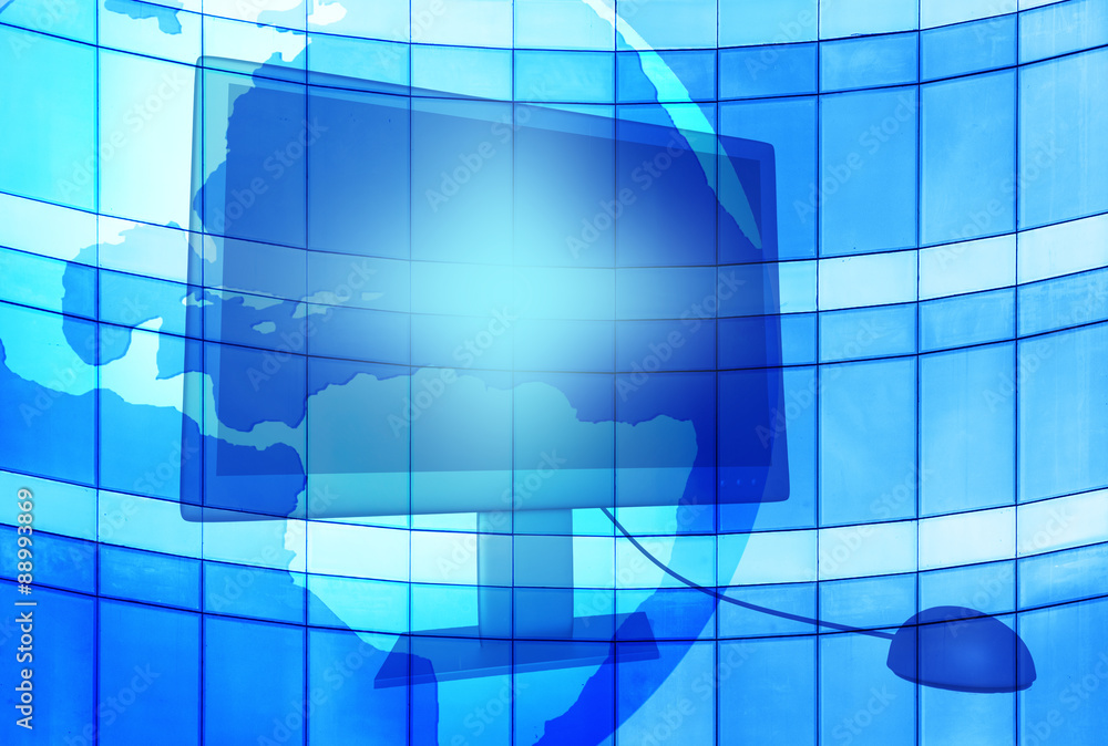 Obraz premium Blue pc background 