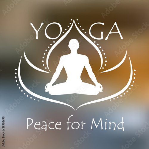 	Poster for yoga studio or  meditation class.  Vector yoga illustration.
