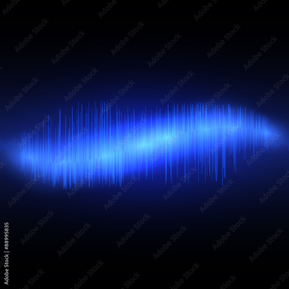 Abstract music equalizer waveform. Vector illustration
