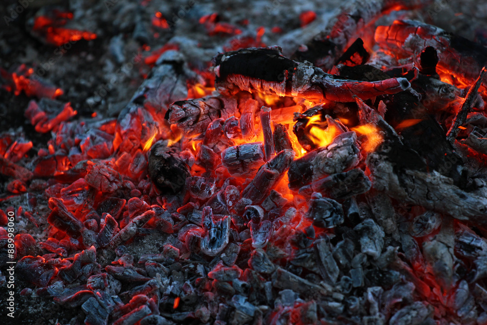 Red warm dying fire background texture Red warm dying fire background texture