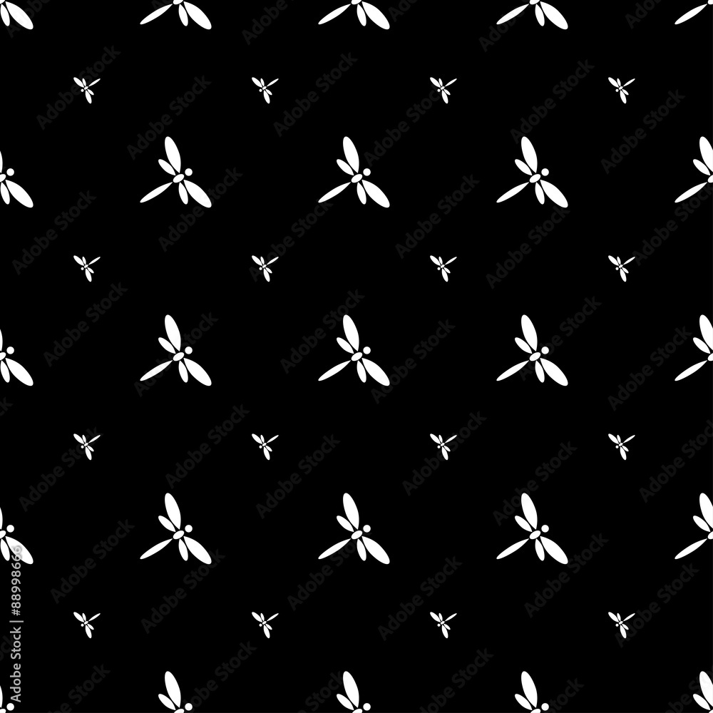 Fototapeta premium Dragonfly seamless