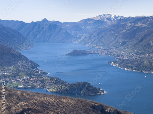 Panorama of Lake Como  view of Bellagio and Como branch