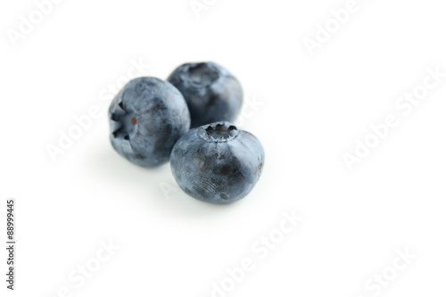 Blueberries isolated on a white