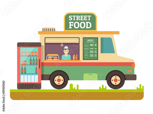 Store fast food van