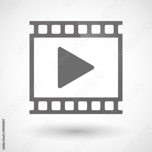 Photographic film icon with a play sign