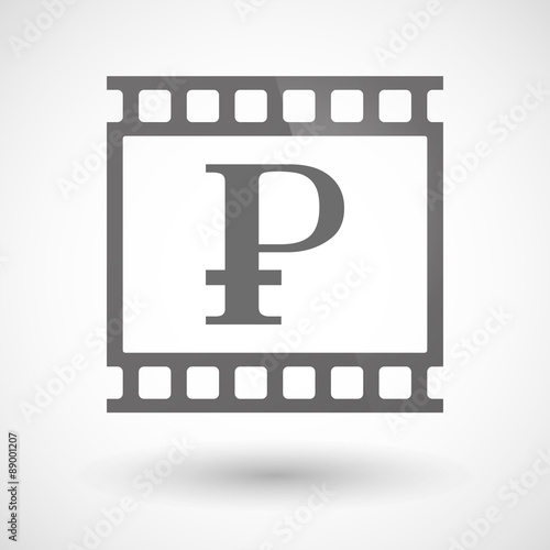 Photographic film icon with a ruble sign