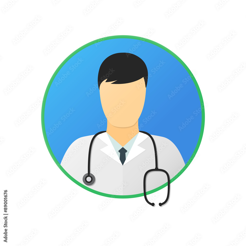Fototapeta premium doctor in a white coat with a stethoscope