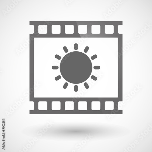 Photographic film icon with a sun