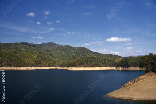 Fontana Lake with Low Water Levels
