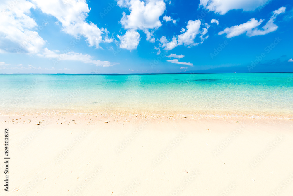 Beautiful sea and the white beach, Okinawa, Japan