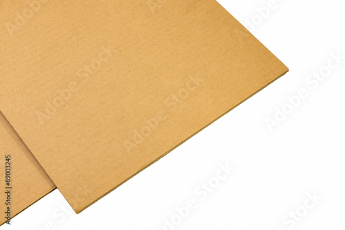 corrugated paperboard texture isolated on white background