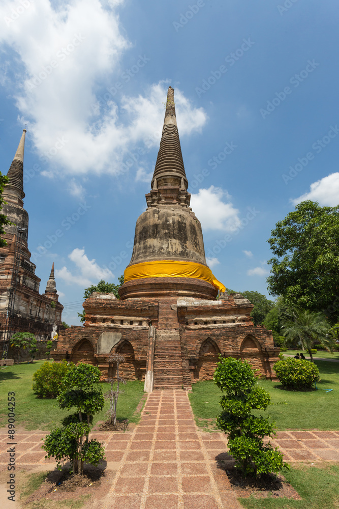 Public ancient temple in Ayuthaya, Thailand Public ancient temple in Ayuthaya, Thailand