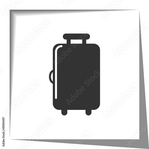 Luggage icon with cut out shadow effect