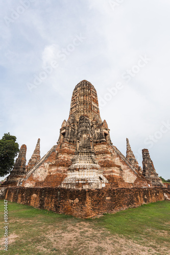 Public ancient temple in Ayuthaya  Thailand