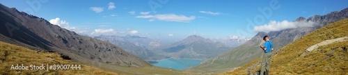 Panorama du mont cenis dans les alpes