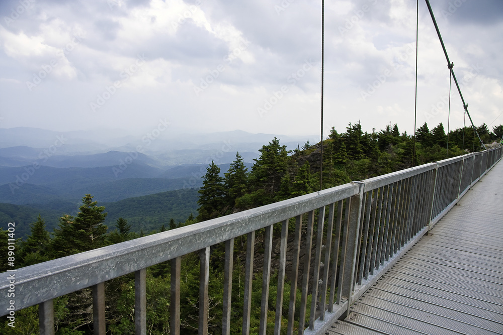 Obraz premium Mile High Swinging Bridge on Grandfather Mountain