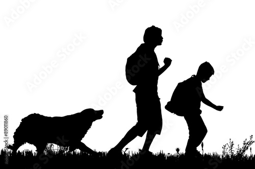 Vector silhouette of the family.