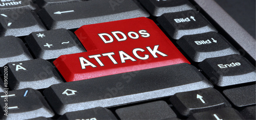 ek71 EnterKey - DoS DoS1 DenialofService - DDos Distributed Denial of Service ATTACK - red keyboard button - 2to1 g3844 photo