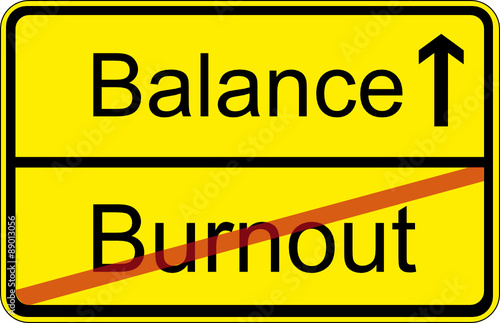 Burnout - Balance (Ortsschild)