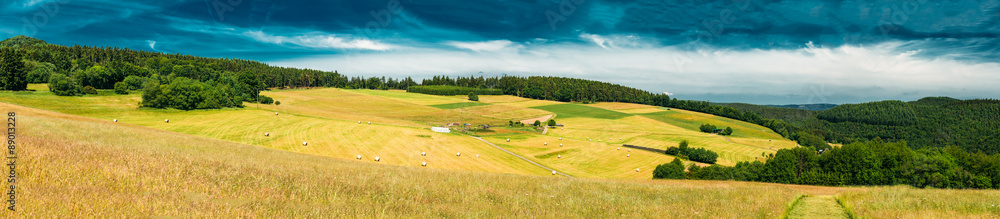 Panoramic View Of Rural Landscape In Germany