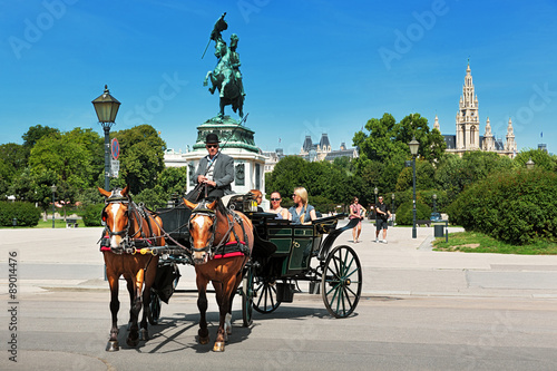 Vienna, fiaker ride, Heldenplatz photo
