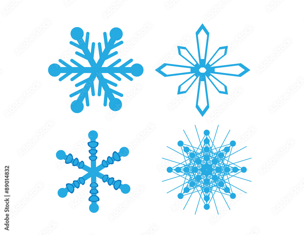 Vector snowflakes set for Christmas design. Vector snowflakes set for Christmas design.