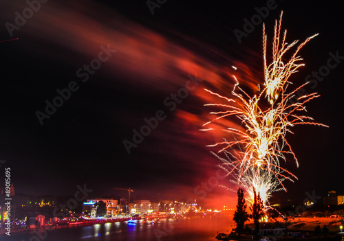 Obraz na płótnie Pyromagic Szczecin 2015 - Fireworks w salonie
