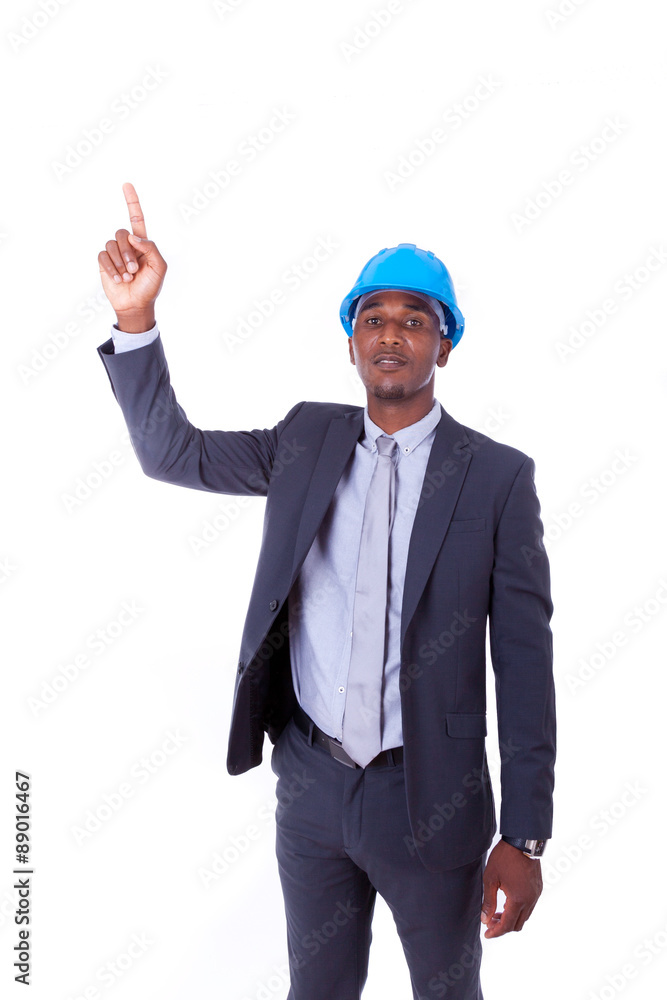 African American architect  white pointing finger - black people