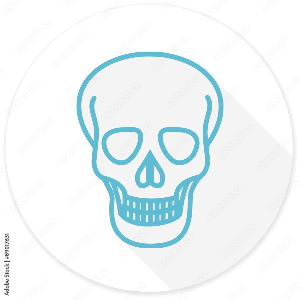 skull flat design modern icon