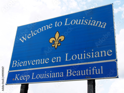 Welcome to Louisiana road sign.