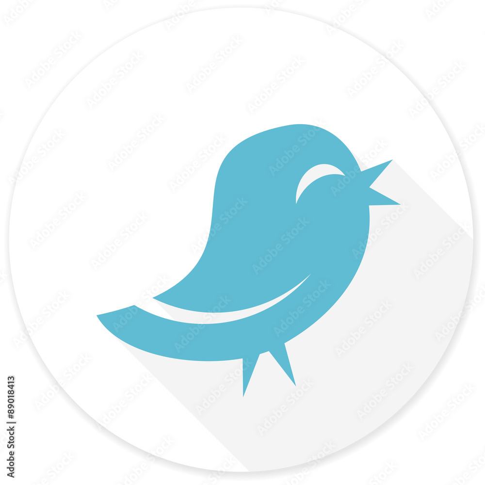 twitter flat design modern icon