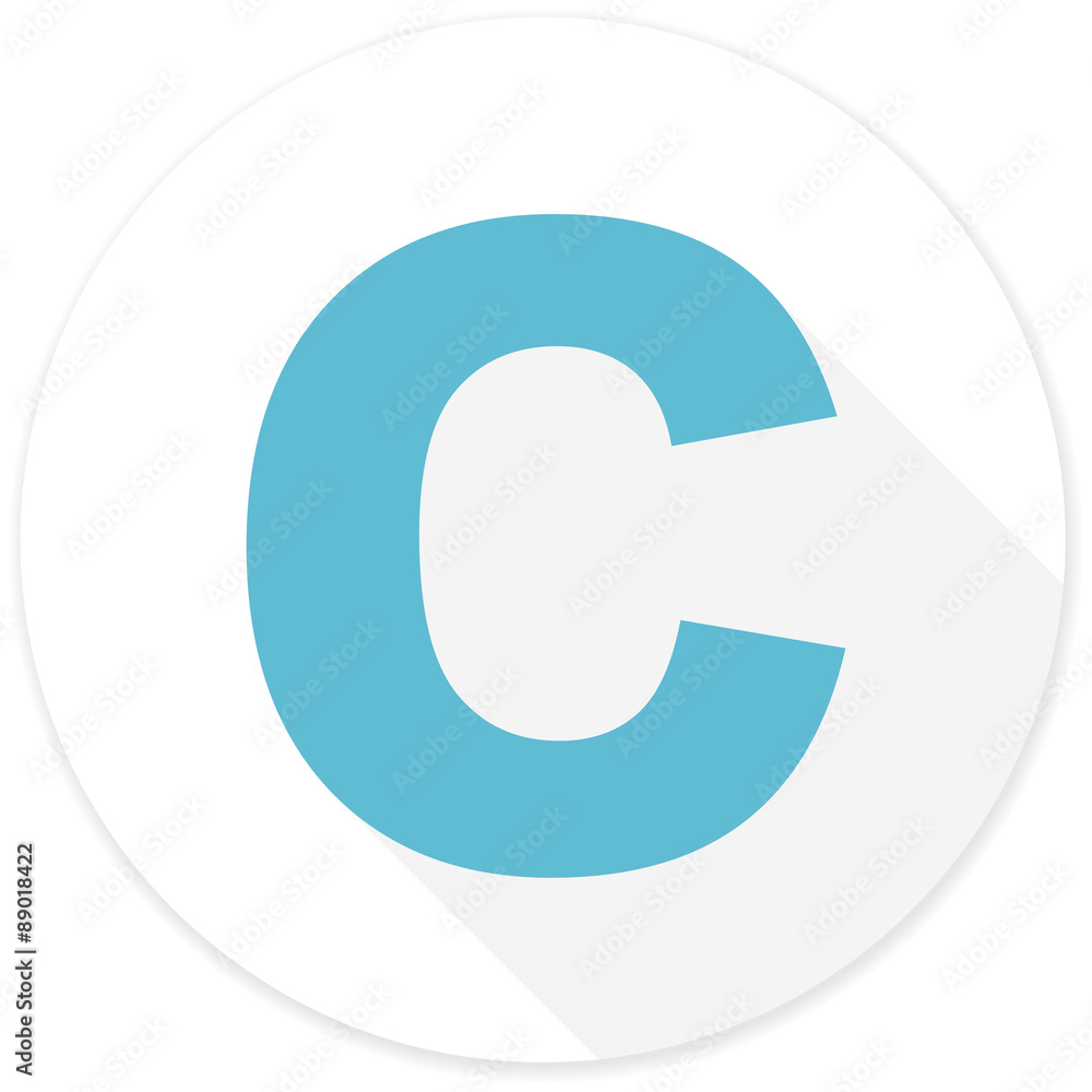 copyright flat design modern icon