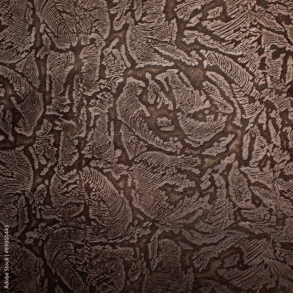Tooled leather floral pattern background Stock Photo | Adobe Stock