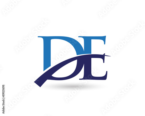 DE Logo Letter Swoosh
