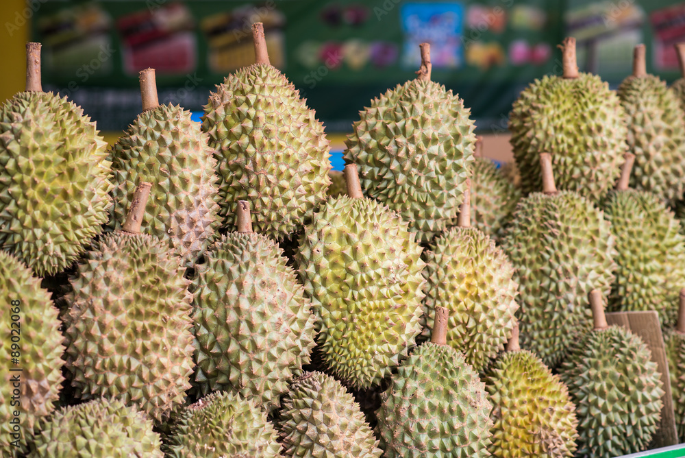 durian at the market durian at the market