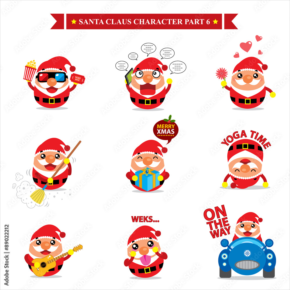 Santa Claus character sets Santa Claus character sets