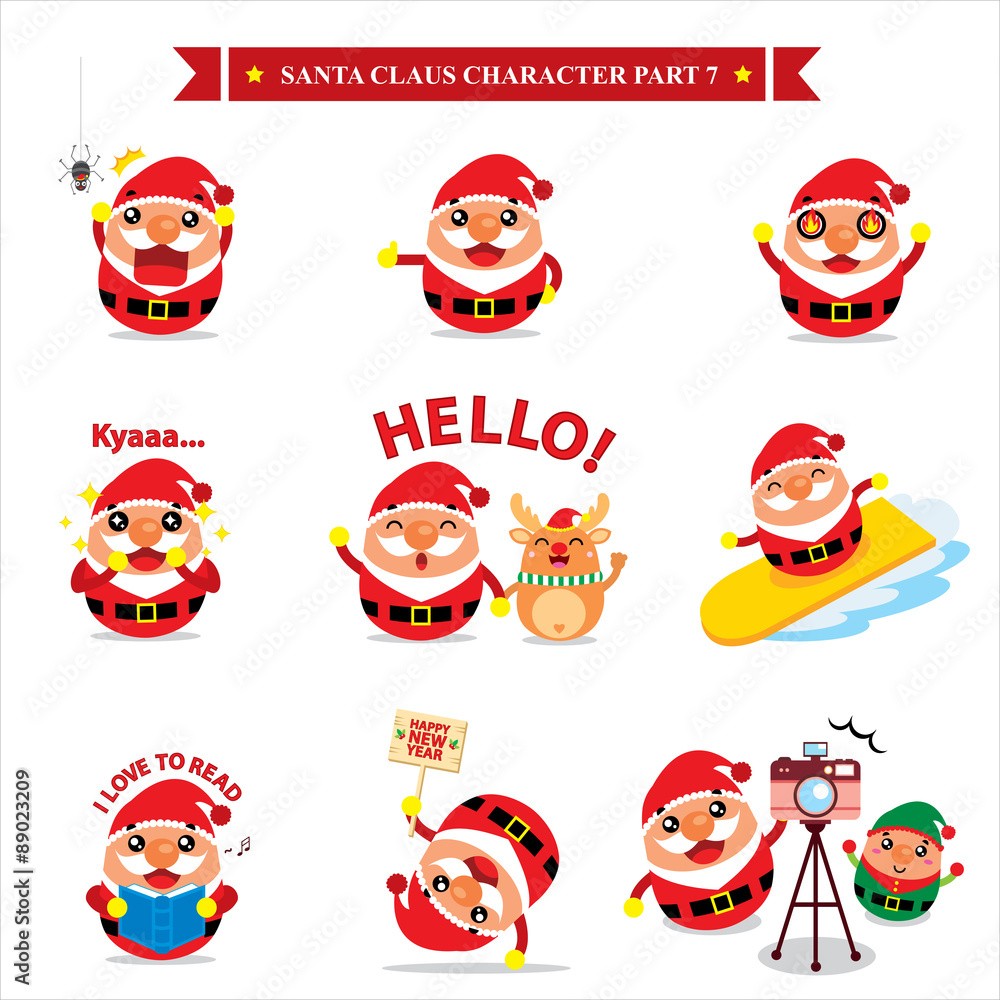 Santa Claus character sets Santa Claus character sets