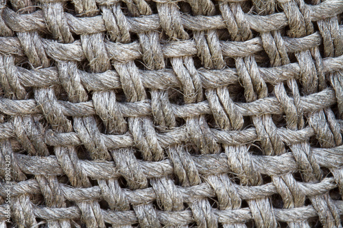 Old Sack texture Macro detailed weave background.